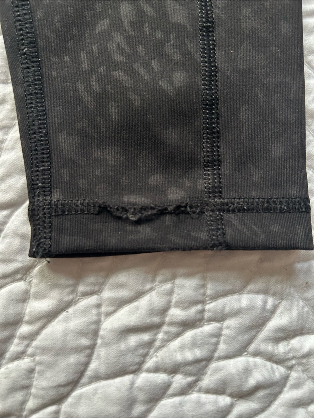 Lululemon Run Inspire Crop Leggings Black Textured Panel Mesh Good Condition - Picture 5 of 10